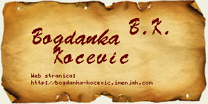 Bogdanka Kočević vizit kartica